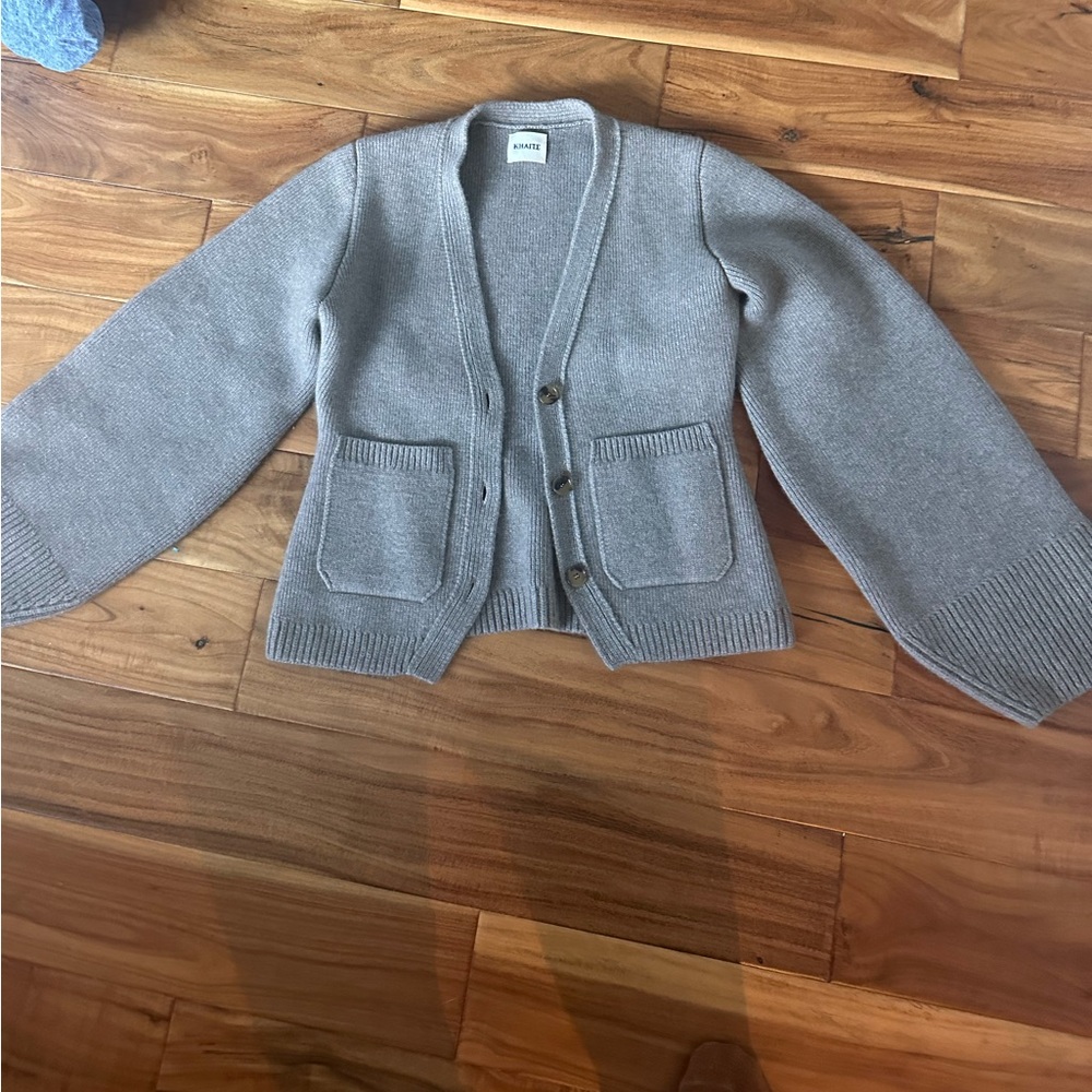 Khaite Scarlet Cashmere Cardigan Oatmeal